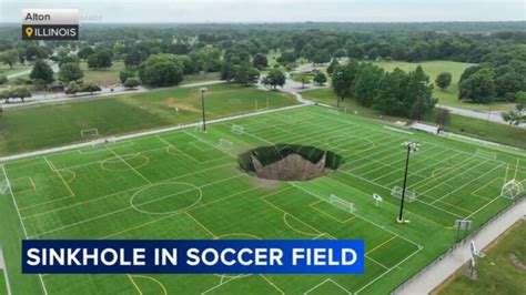 Sinkhole Swallows Part Of Illinois Soccer Field In Dramatic Video