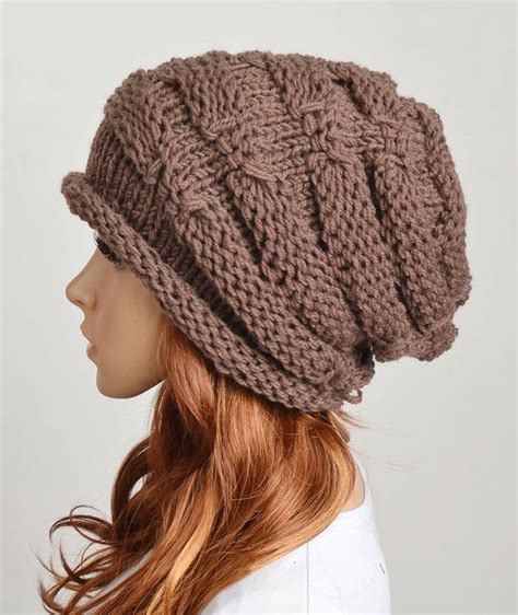 Slouchy Woman Handmade Knitting Hat Clothing Cap Crochet Hats