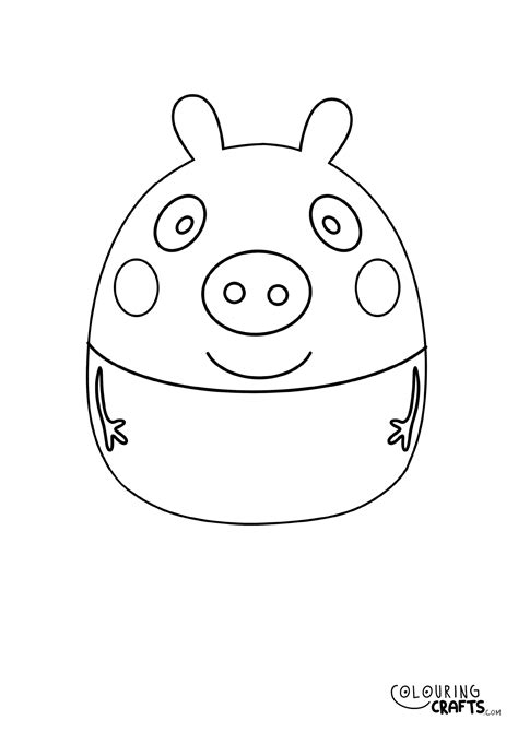 Peppa George Pig Colouring Page Colouring Crafts