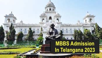 Telangana MBBS BDS Admission 2023 Open Get Schedule