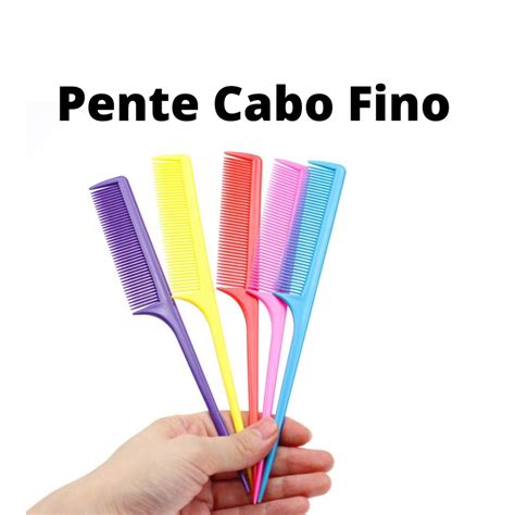 Pente Cabo Fino Plastico Para Corte E Tintura Unidade E Pacote