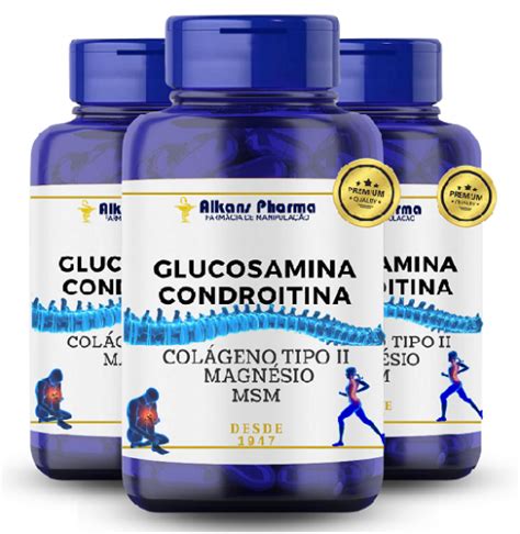 Compre Glucosamina Condroitina Msm Magn Sio E Col Geno Tipo Ii