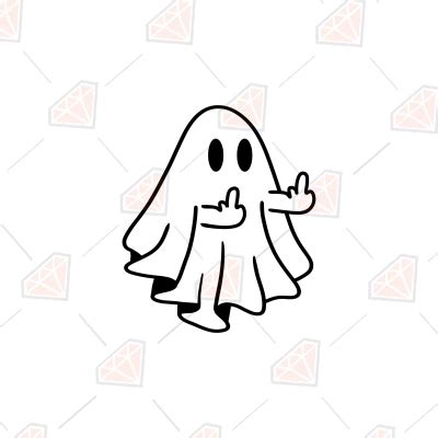 Middle Finger Ghost Svg Funny Halloween Ghost Svg Premiumsvg