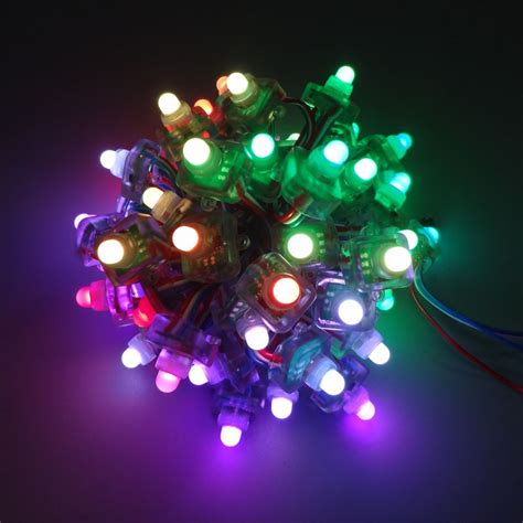 IP68 DC5V 12mm Square F8 RGB LED WS2811 Full Colors Digital Pixels