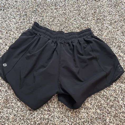 Black Lululemon Hotty Hot Shorts Size Worn But Depop