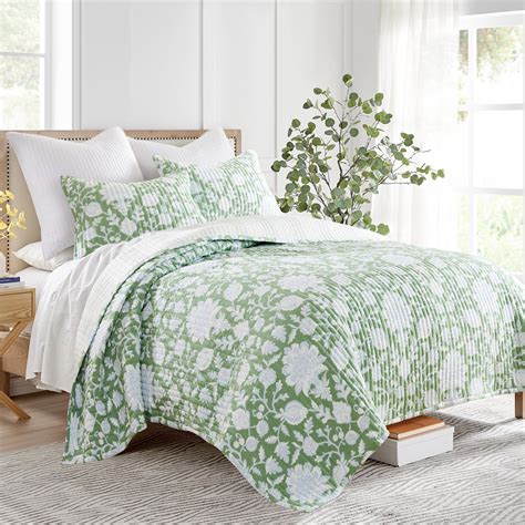 Levtex Home Evelyn Jacobean Floral Quilt Set Fullqueen