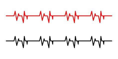 Cardiograma Cardíaco Sobre Fondo Blanco Icono De Vector De Signo De Latido Del Corazón Línea