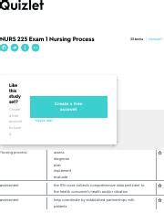 NURS 225 Exam 1 Nursing Process Flashcards Quizlet Pdf NURS 225