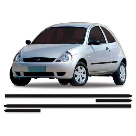 Friso Lateral Ford Ka 2000 á 2007 Preto Jogo Total Latas A loja