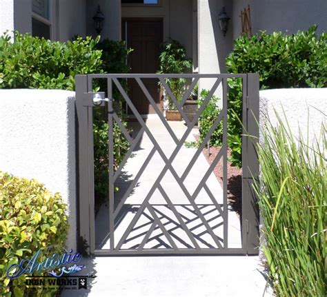 Wrought Iron Gates - Modern - Entry - las vegas - by Artistic Iron Works