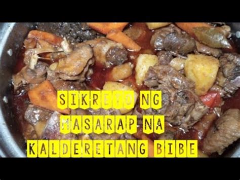 Paano Magluto Ng Kalderetang Bibe Kaldereta Recipe Lutong