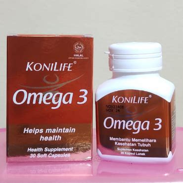 Jual Konilife Omega Botol Kapsul Natural Fish Oil Mg