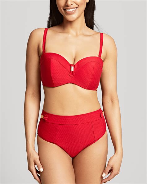 Marianna Bandeau Bikini Top Crimson Tkd Lingerie