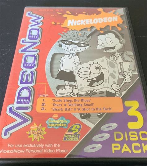 Videonow 3 Pack Rugrats All Growed Up Nickelodeon Spongebob Rocket Power 2003 Ebay