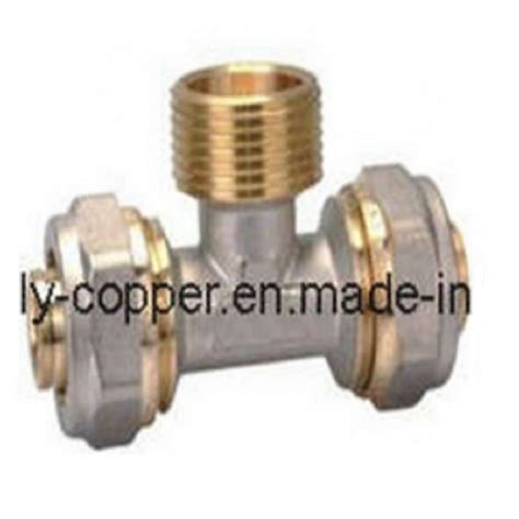 Forged Brass Male Pex Al Pex Tee Brass Connector Compression Fitting