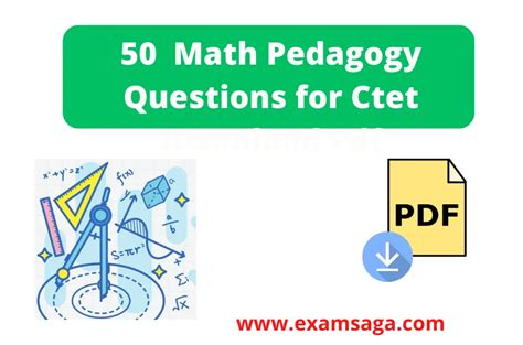 Important Math Pedagogy Questions For Ctet Dwonload Pdf