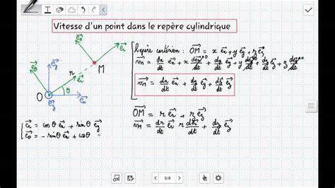 Vitesse En Coordonnées Cylindriques Youtube