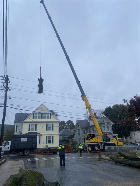 Emergency Storm Damage And Tree Removal In Lowell Ma Martel Crane Service And Tree Removal