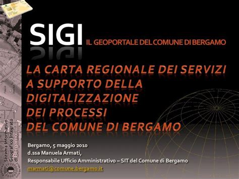 Pdf Il Geoportale Del Comune Di Bergamo Sigi Il