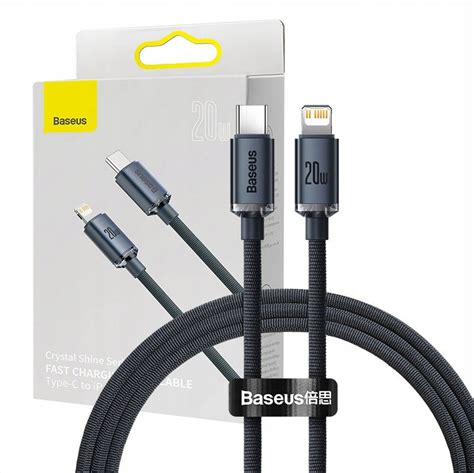 BASEUS MOCNY KABEL DO TELEFONU PRZEWÓD USB TYPU C LIGHTNING IP 20W PD 1