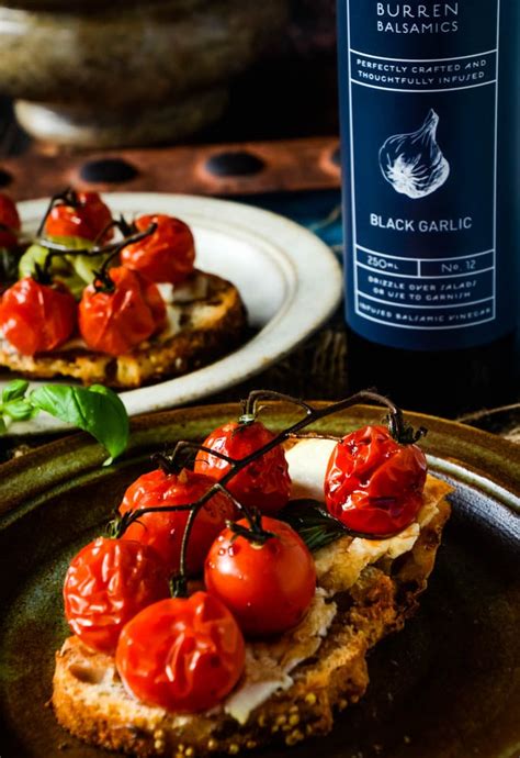 Roasted Cherry Tomato Bruschetta With Balsamic Vinegar Larder Love