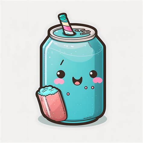 Lindo latón de refresco estilo arte digital dibujos animados coloridos