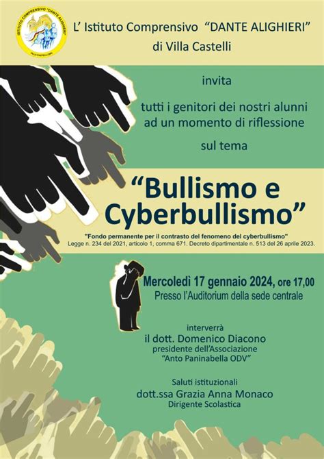 Bullismo E Cyberbullismo Istituto Comprensivo Statale Dante Alighieri