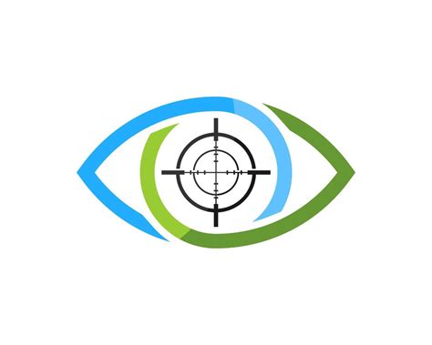 Abstract eye care with sniper symbol inside 4999669 Vector Art at Vecteezy