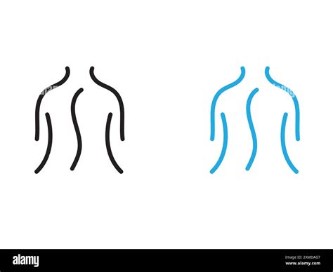 Back Massage Icon Vector Line Logo Mark Or Symbol Set Collection Outline Style Stock Vector