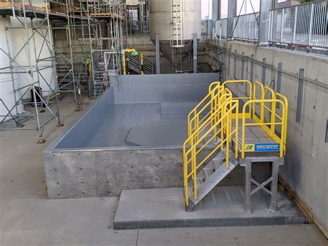 Access Stairs For Access Chemical Spill Containment Diked Area Erectastep