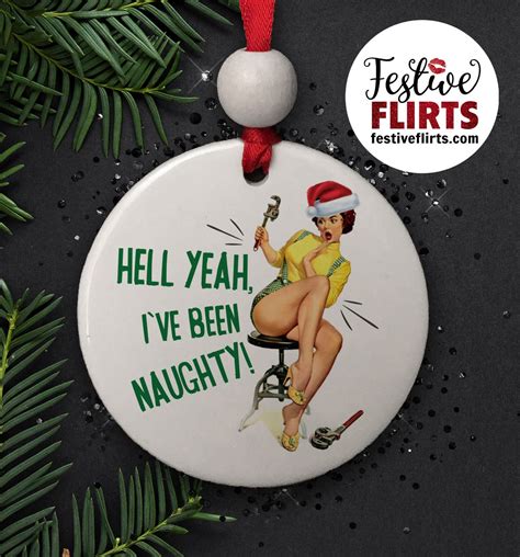 Ceramic Naughty Christmas Tree Ornaments Funny Nsfw Holiday Etsy Canada