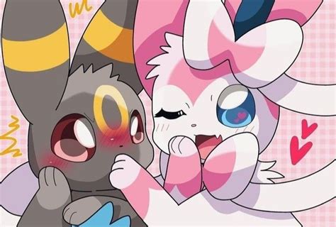 Umbreon x Sylveon 🥞 Cute Pokemon Wallpaper