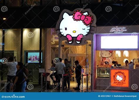 Bangkok Thailand Oktober 10 2014 Hello Kitty House Opent Nu In Het Midden Van Bangkok