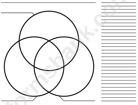 3-Circle Venn Diagram Template printable pdf download