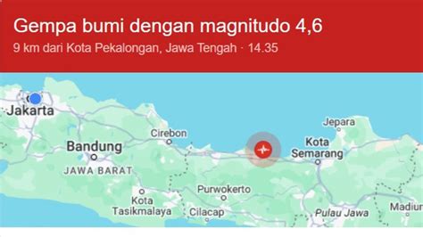 Gempa Magnitudo 4 5 Guncang Batang Jawa Tengah Puluhan Rumah Rusak Parah