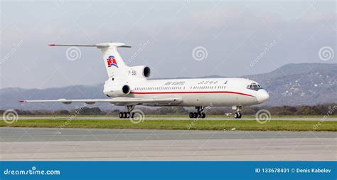 Passenger Aircraft Tupolev Tu 154 Of Air Koryo North Korea On Runway Aviation And