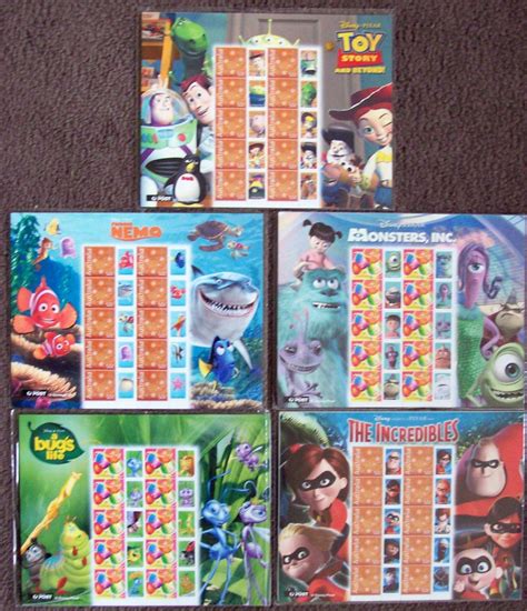 5 Different Disney Pixar Souvenir Aust Stamp Sheets | eBay