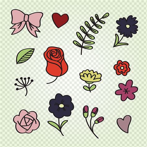 Adornos Florales Dibujados A Mano Png PNGWing