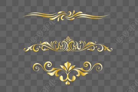 Golden Line Gold Dividing Line Frame Dividing Free Png And Clipart