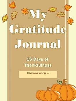 Thanksgiving Gratitude Journal by Michaela Keats | TPT