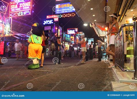 Nightlife at Walking Street Pattaya Thailand Editorial Stock Image ...