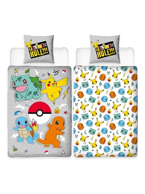 Parure De Lit Enfant Pikachu Starters Gris Kiabi Nu