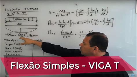 Como Fazer Dimensionamento de Flexão Simples Viga T YouTube