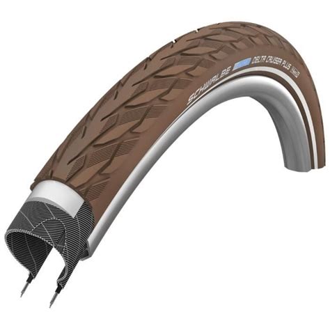 Pneu vélo loisir Schwalbe Delta Cruiser Plus 28x1 40 marron