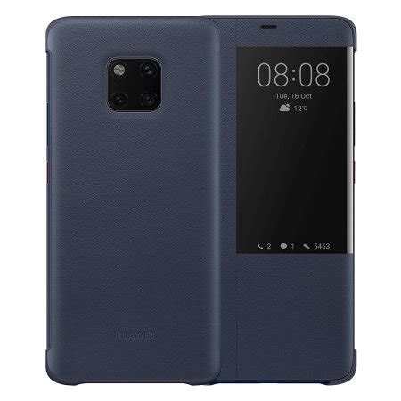 Official Huawei Mate 20 Pro Smart View Flip Case Deep Blue