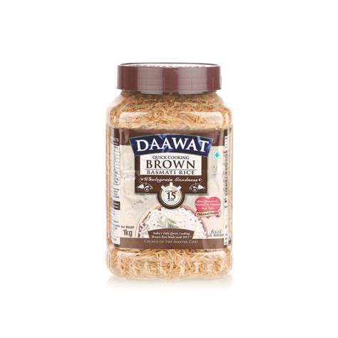 Daawat Quick Cooking Brown Basmati Rice 1kg Spinneys UAE