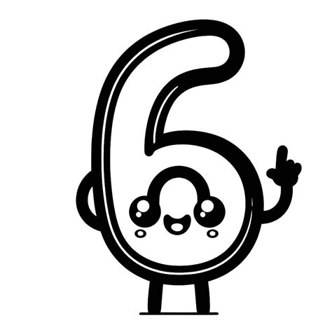 Número 6 Para Colorir - 8