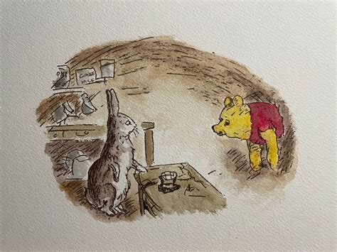 Winnie the Pooh Watercolor Painting