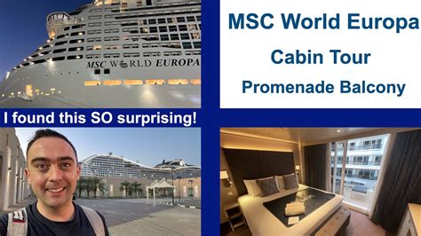 MSC World Europa Promenade Balcony Cabin Tour Full Room Tour Cruise