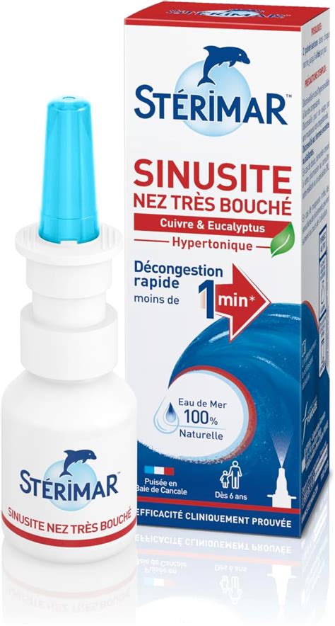 STÉRIMAR Sinusite Nez Très Bouché Pompe nasale Décongestionnante